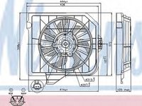 Ventilator radiator CHRYSLER VOYAGER IV RG RS NISSENS 85090