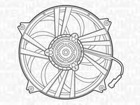 Ventilator, radiator CITROËN C5 II (RC_) (2004 - 2020) MAGNETI MARELLI 069422288010