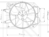 Ventilator radiator (cu carcasa) FORD FOCUS I 1.4/1.6 10.98-03.05