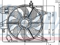 Ventilator radiator (cu carcasa) NISSAN KUBISTAR, RENAULT CLIO II, KANGOO, KANGOO BE BOP, KANGOO EXPRESS, KANGOO II, MEGANE I, MEGANE I CLASSIC, MEGANE I COACH 1.2-Electric 08.95-