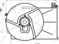 Ventilator radiator (cu carcasa) OPEL COMBO/MINIVAN, CORSA B 1.4/1.5D/1.7D 03.93-12.02