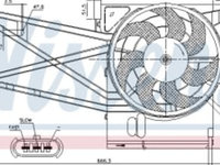 Ventilator radiator (cu carcasa) OPEL VECTRA B 1.6-2.5 09.95-07.03