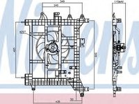 Ventilator radiator DACIA DUSTER NISSENS 85711