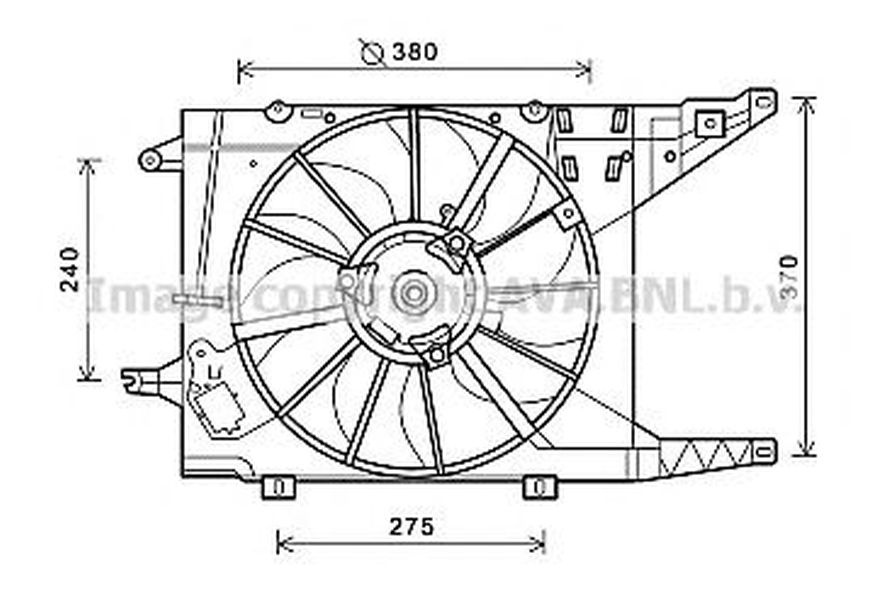 Ventilator radiator DACIA LOGAN EXPRESS FS AVA RT7549