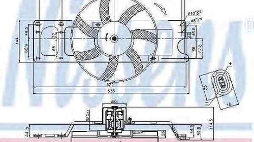 Ventilator, radiator DACIA LOGAN (LS_) NISSEN