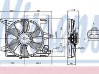 Ventilator, radiator DACIA LOGAN MCV (KS) (2007 - 2016) NISSENS 85708 piesa NOUA