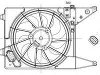 Ventilator, radiator DACIA LOGAN MCV (KS) (2007 - 2016) NRF 47225 piesa NOUA