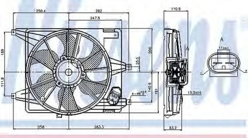 Ventilator radiator DACIA LOGAN MCV KS NISSEN