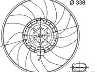 Ventilator, radiator dreapta (CFF33000S MAHLE KNECHT) AUDI,FIAT