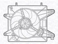 Ventilator radiator FIAT BRAVA 182 MAGNETI MARELLI 069422488010