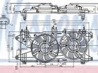 Ventilator, radiator FIAT DOBLO Microbus (223, 119) (2001 - 2016) NISSENS 85689 piesa NOUA