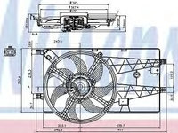 Ventilator radiator FIAT FIORINO caroserie inchisa/combi (225) (2007 - 2016) NISSENS 85693