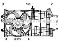 Ventilator radiator FIAT IDEA 350 AVA FT7523