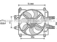 Ventilator radiator FIAT MULTIPLA 186 AVA FT7576