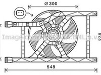 Ventilator radiator FIAT PANDA 312 312 AVA FT7593