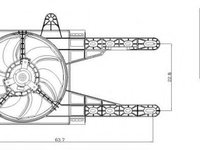 Ventilator, radiator FIAT PUNTO Van (176L) (1996 - 2000) NRF 47247