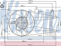 Ventilator, radiator FIAT PUNTO Van (188AX) (2000 - 2009) NISSENS 85052 piesa NOUA