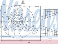 Ventilator radiator FIAT PUNTO Van (188AX) (2000 - 2009) NISSENS 85137