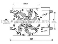 Ventilator radiator FIAT QUBO 225 AVA CN7550