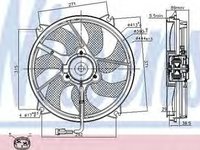 Ventilator radiator FIAT SCUDO 272 270 NISSENS 85606