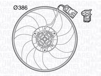 Ventilator radiator FORD C-MAX DM2 MAGNETI MARELLI 069422570010