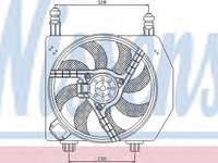 Ventilator, radiator FORD COURIER (J3, J5) (1996 - 2016) NISSENS 85172 piesa NOUA
