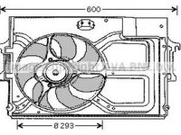 Ventilator radiator FORD ESCORT VII Cabriolet ALL AVA FD7519