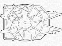 Ventilator radiator FORD FOCUS DAW DBW MAGNETI MARELLI 069422311010