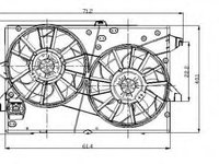 Ventilator radiator FORD MONDEO Mk III (B5Y) - OEM - NRF: NRF47003|47003 - Cod intern: W02142199 - LIVRARE DIN STOC in 24 ore!!!