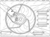 Ventilator radiator FORD S-MAX WA6 NRF 47626