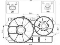 Ventilator radiator FORD TRANSIT CONNECT P65 P70 P80 NRF 47450