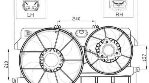 Ventilator radiator FORD TRANSIT CONNECT P65 