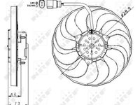 Ventilator radiator GMV Audi A3 (8p1), Vw Touran (1t1, 1t2) Nrf 47381