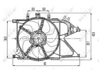 Ventilator radiator GMV Opel Corsa C (F08, F68), Tigra Twintop Nrf 47011