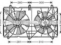 Ventilator radiator HONDA ACCORD VII CL AVA HD7516