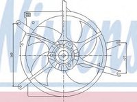 Ventilator radiator HONDA CIVIC VI cupe EJ EM1 NISSENS 85043