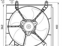 Ventilator radiator HONDA CR-V I RD NRF 47526