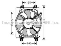 Ventilator radiator HYUNDAI ACCENT II LC AVA HY7523