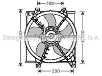 Ventilator radiator HYUNDAI ACCENT II LC AVA HY7506