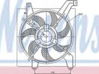 Ventilator radiator HYUNDAI ELANTRA limuzina (XD) (2000 - 2006) NISSENS 85034