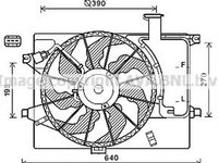 Ventilator radiator HYUNDAI i30 cupe AVA HY7567