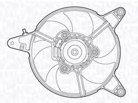 Ventilator radiator HYUNDAI SANTA F II CM MAGNETI MARELLI 069422471010