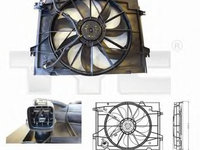 Ventilator radiator HYUNDAI TUCSON (JM) (2004 - 2010) TYC 817-0001
