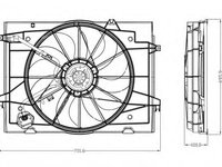 Ventilator radiator HYUNDAI TUCSON (JM) - Cod intern: W20093234 - LIVRARE DIN STOC in 24 ore!!!