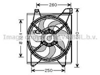 Ventilator radiator KIA RIO II JB AVA K7515