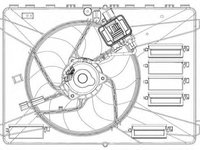 Ventilator radiator LAND ROVER FREELANDER 2 (LF_, FA_) (2006 - 2014) NRF 47627