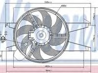 Ventilator, radiator MAZDA 2 (DY) (2003 - 2016) NISSENS 85030 piesa NOUA