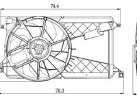 Ventilator radiator MAZDA 3 (BK) (2003 - 2009) NRF 47291