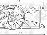 Ventilator radiator MAZDA 3 BK NRF NRF 47291