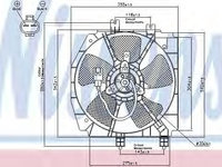 Ventilator radiator MAZDA PREMACY (CP) (1999 - 2005) NISSENS 85274